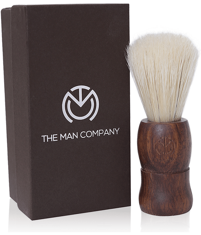 The Man Company Premium Brown Shaving Brush for Men with Teakwood Handle & Ultra Soft Bristles