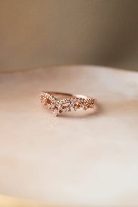 Fairy Crown Rose Gold Plated Sterling Silver Ring-US 6 = 16.5mm Diameter / Rose