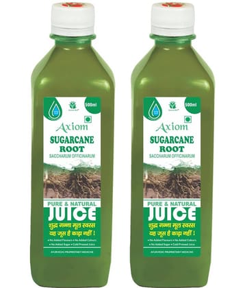 Axiom Sugarcane Root Juice 500ml (Pack of 2) |100% Natural WHO-GLP,GMP,ISO Certified Product