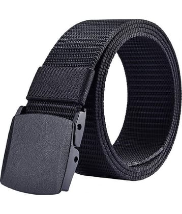 Zacharias - Black Canvas Men's Casual Belt ( Pack of 1 )