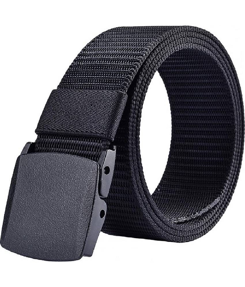Zacharias - Black Canvas Men's Casual Belt ( Pack of 1 )