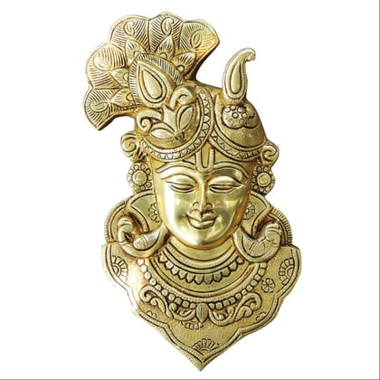 Brass Shrinathji Wall Hanging Idol, Height : 11.5 Inch (BSMAS1720 C)
