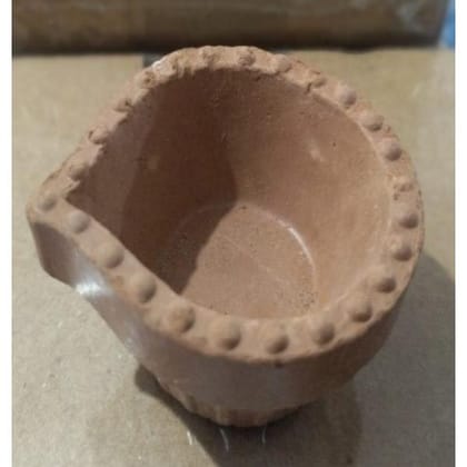 Designer Clay Lamp Mitti Diya (Brown) Small Set Of 5
