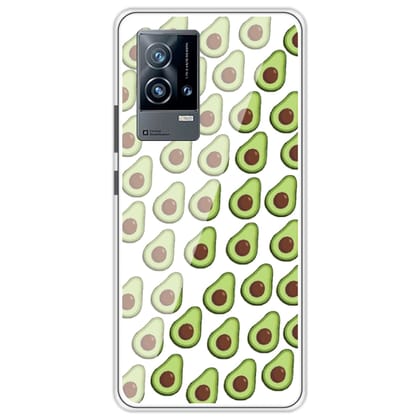 Avocado - Clear Printed Silicone Case For iQOO Models-iQOO Z7 Pro