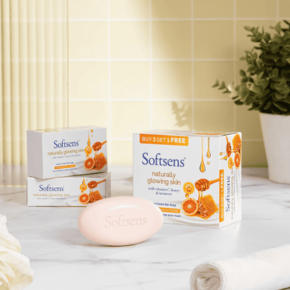 Naturally Glowing Skin Cream Bar Soap (100g x 4 Multipack) Naturally Glowing Skin Cream Bar Soap (100g x 4 Multipack) - Pack of 2