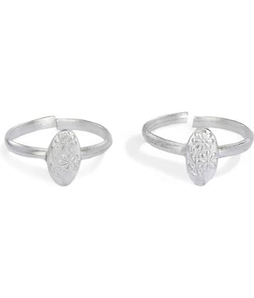 AanyaCentric Silver Toe Rings ( Pack of 1 )