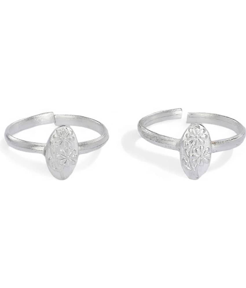 AanyaCentric Silver Toe Rings ( Pack of 1 )