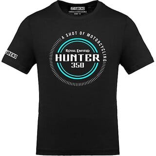 Fastbend Mens Black Printed Cotton Blend Round Neck T-Shirt