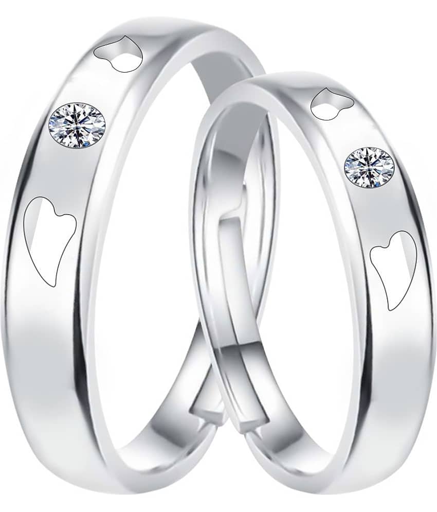 Designer   Look  Some One Speical Couple Ring Set For Valentines  Gifts   Adjustable  Silver Plated Couple Ring For   Women And Men