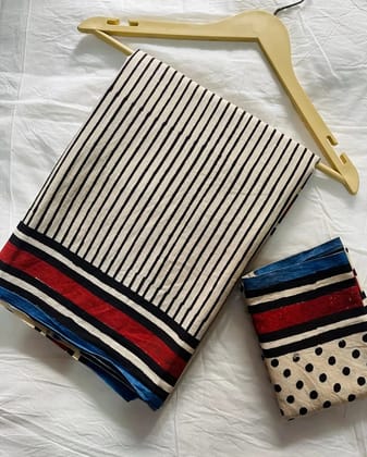 Mul cotton sarees Bandblock bagru print..