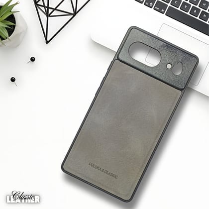 Grey Classic Leather Case for Google Pixel 6