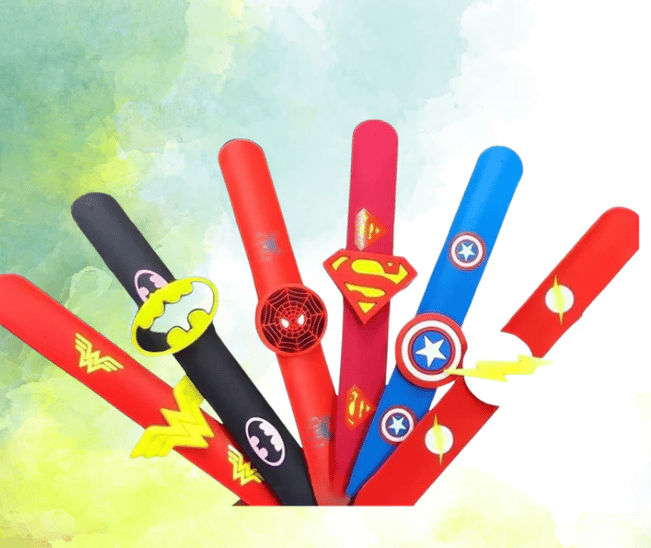 Superhero Silicone Slap Bands (Pack of 6) | Kiddospedia