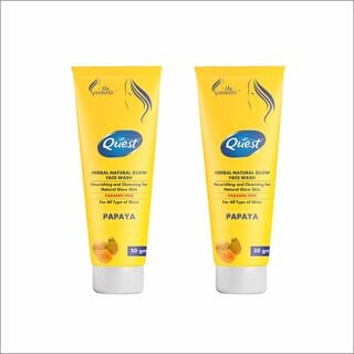 Quest Herbal Natural Glow  PAPAYA Face Wash(pack of 2) 50gm