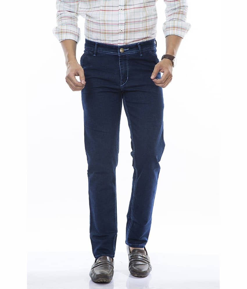 MOUDLIN - Dark Blue Denim Slim Fit Men's Jeans ( Pack of 1 )