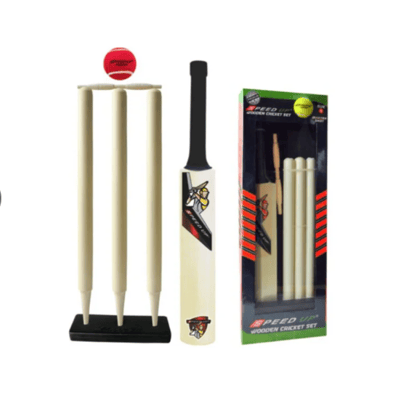 Speed Up Wooden Cricket Set Master Shot Size 1