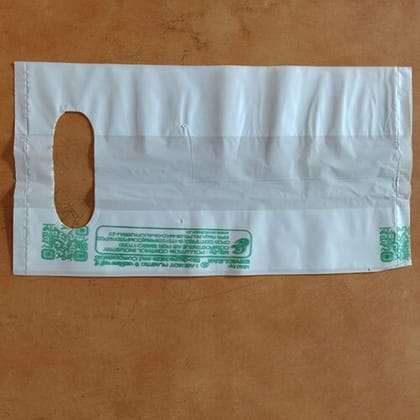 Enviclean D-Cut White Multi-Use Bag (100kg) | Durable Handle Design | Shopping & Grocery Applications