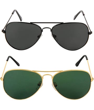 Kanny Devis - Black Pilot Sunglasses ( Pack of 2 )