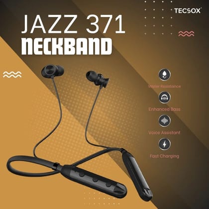 Buy Jazz 371 Bluetooth Neckband | Powerful Audio + High Bass Buy Jazz 371 Bluetooth Neckband | Powerful Audio + High Bass - White