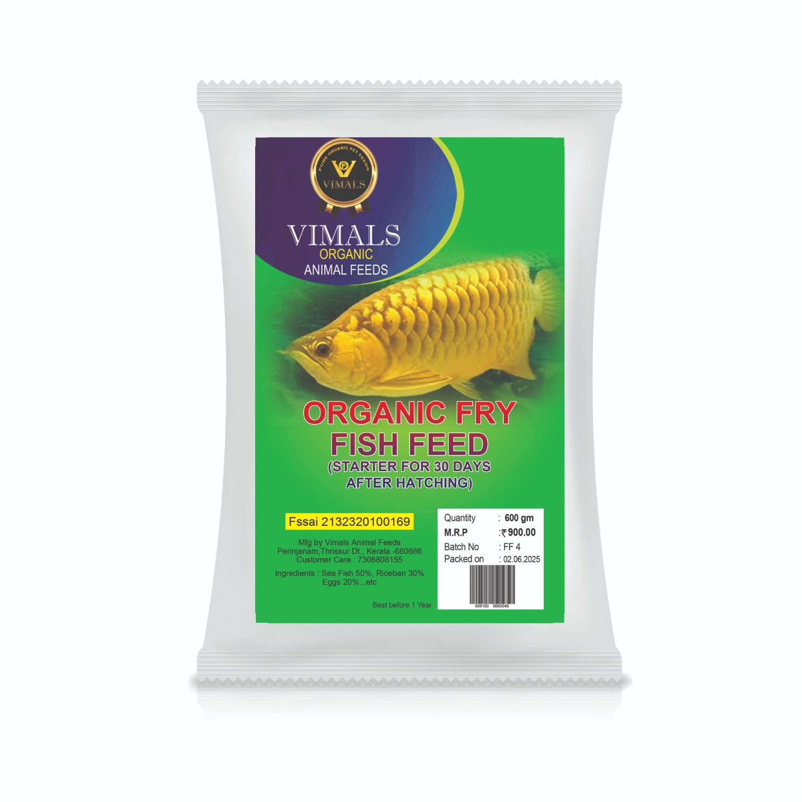 Carnivorous grower aquarium fish feed