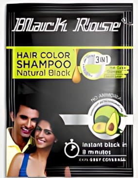 BLACK ROSE HAIR COLOR SHAMPOO 15ML (BLACK)