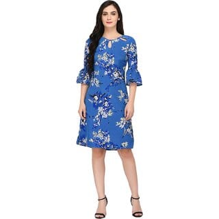 Purys Women Blue A Line Dress