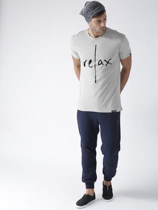 Young Trendz Bio-Wash Cotton Half Sleeve RELAX Graphic Printed STEELGREY T-Shirt-STEELGREY / Medium / 100% Bio Wash Cotton