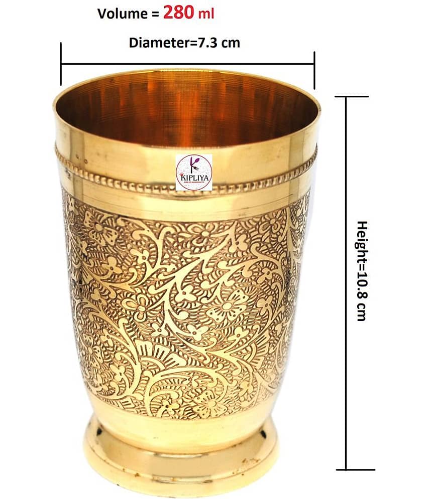 KIPLIYA Brass 280 ml Glasses