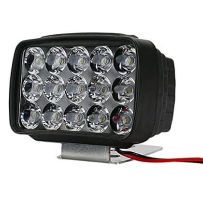 Pack of 2 15 LED White Bike LED Light Driving Waterproof Headlights Fog Lamp Lighting (White)