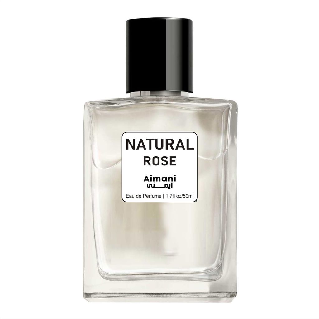 Aimani NATURAL ROSE 50ml Perfume Spray | Luxury Long-Lasting Rose Scent for Women | Soft & Refreshing Fragrance
