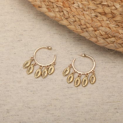 Gold-Toned Circular Hoop Earrings