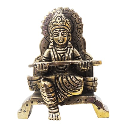 Brass Maa Annapurna Devi God Idol Statue for Puja & Gifting, Height : 3 Inch (BSMAS1087 W)