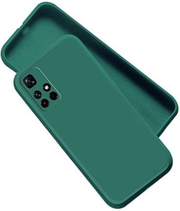 Case Vault Covers - Green Silicon Plain Cases Compatible For Poco M4 Pro 5G ( Pack of 1 )