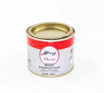1001 Aluminium Paints Dual Container (Paste & Medium Separate) | For Metal Gates, Window, Sutter, Machinery, Woods, Air Cooler, MS Pole Etc.(200 ml)