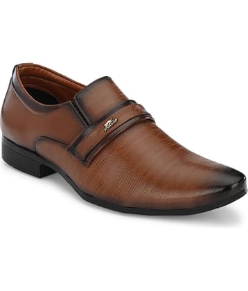 John Karsun Tan Men's Slip On Formal Shoes