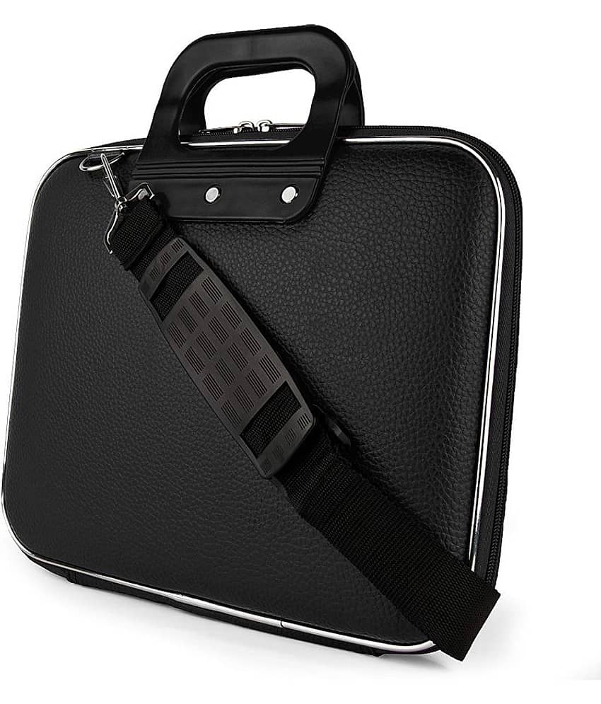 Black Pu Leather Office Laptop Bag With String 15 Inch/Side Bag Cross Bag Men Man Side Bag Gents Bag Men Side Bag One Side Bag Men Carry Bag Men