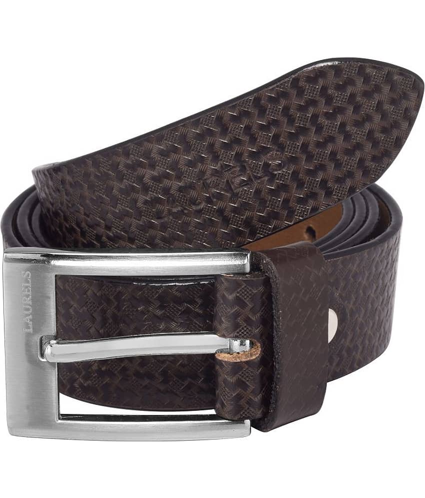 Laurels Brown Leather Casual Belts