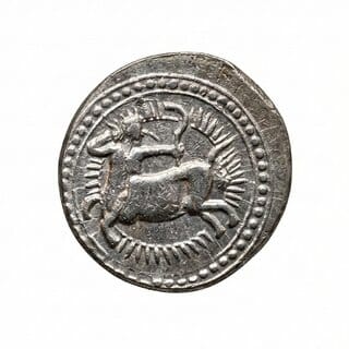 Dhanu Rashi Ancient India Old Silver-plated Coin Silver Plated Collection