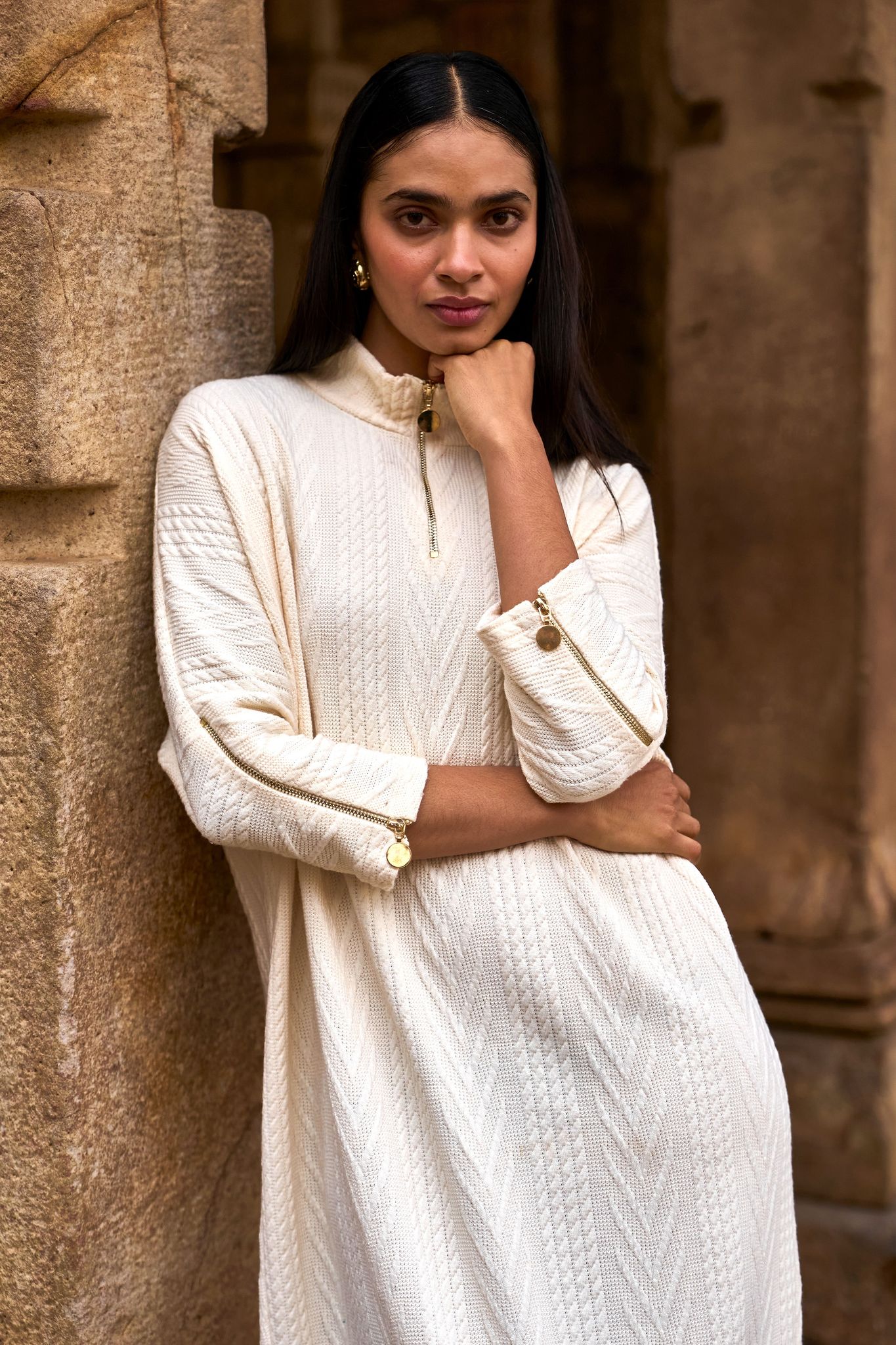 IVORY KNIT MIDI-XS / Ivory