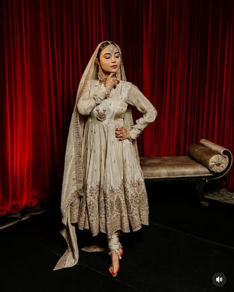 Beautiful Gown -Pent And Dupatta With Embroidery Sequence Work Beautiful Gown -Pent And Dupatta With Embroidery Sequence Work