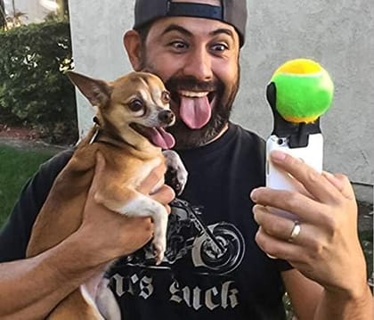 BlingPets Pet Selfie Stick Ball, Attachment Dog Cat Take Photos Training Toy