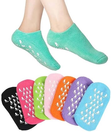 Satva-The Brand Pack of 1 Women's Cotton Blend Ankle Length Socks ( Pink,Multicolor )