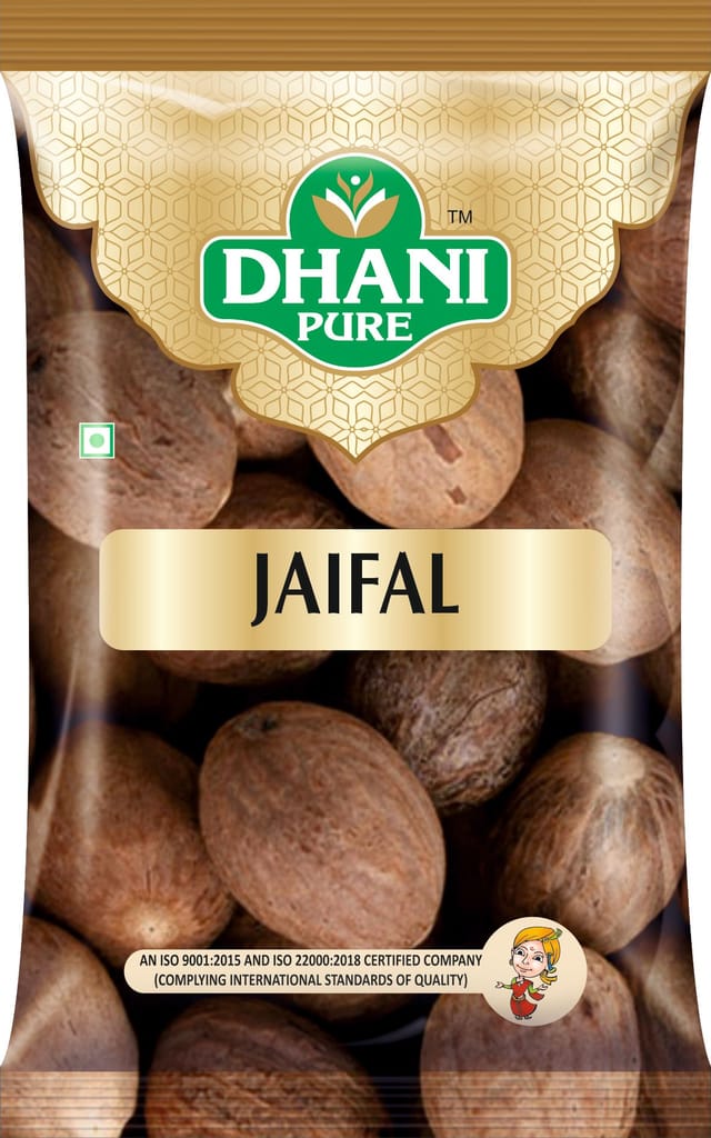 Dhani Pure Nutmeg Whole, 50g