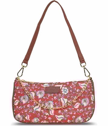 Zouk Shoulder Bag Jute Set of 1 ( Red )