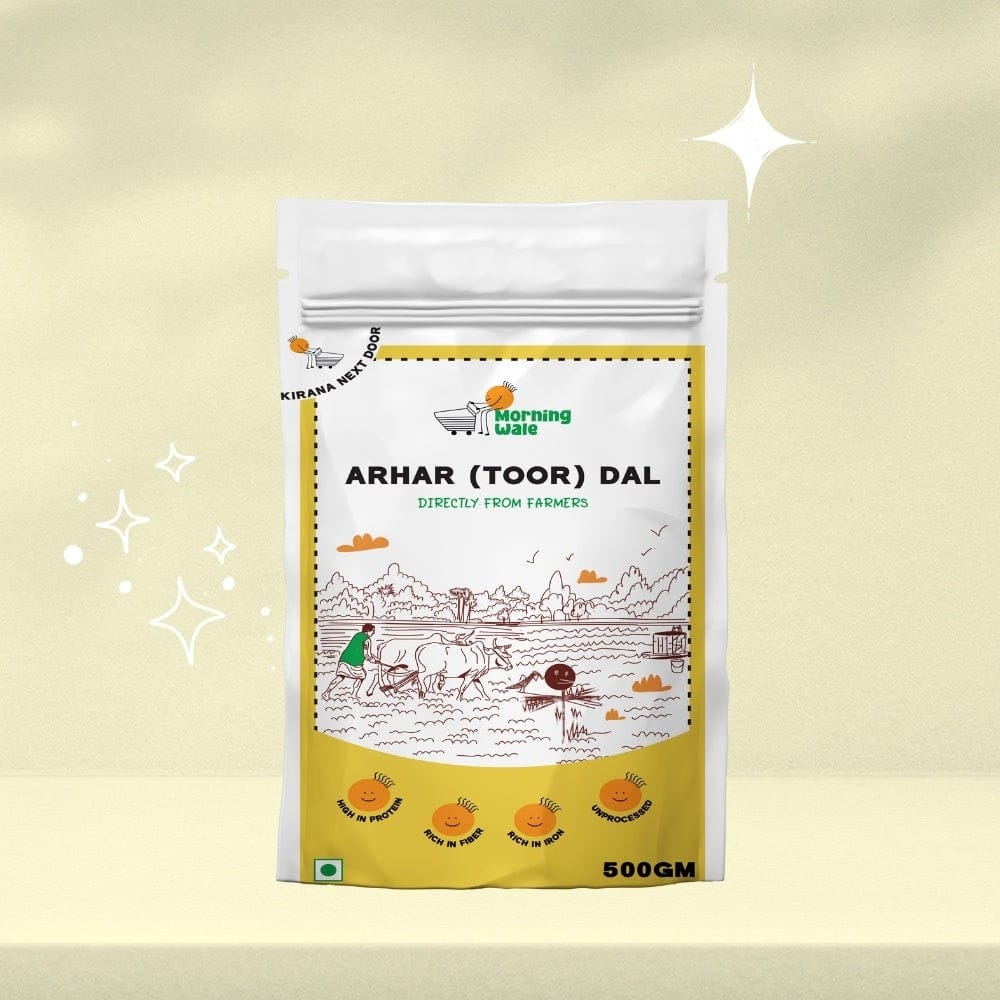 Morning Wale Arhar/Toor Dal (450g) | Premium Unpolished Pigeon Peas | Protein-Rich Daily Pulse