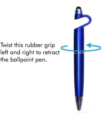 Rightway 3 in 1 Function Pen Mobile Stand Holder with Ballpoint Pen for Android Touch Screen Mobile Phones and Tablets Stylish Pen