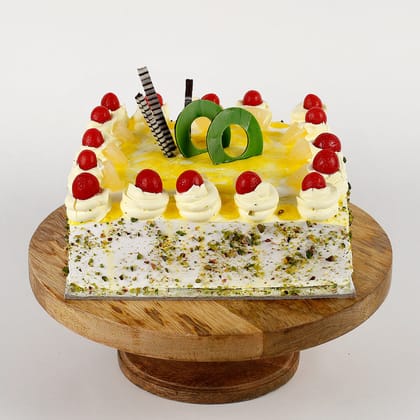 Cream Drop & Cherry Pineapple Cake Half Kg