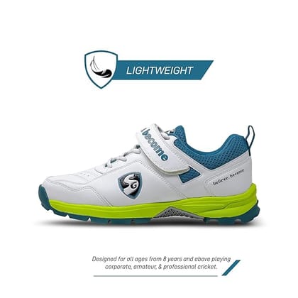 SG Century 6.0 Cricket Shoes (White/Green)-5