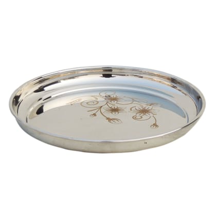 Pure Stainless Steel Thali Plate 13 Inch Dinner Plate (SMAS078 C)