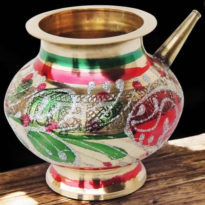 Brass Karwa Meena 10 , 340 ML (ZMAS207 D)