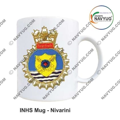 Chugh's Navyug INHS Nivarini Mug (350ml) | Premium Ceramic Crest Mug | Defence Memorabilia